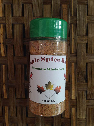 container of maple spice rub